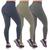 Kit 3 calças legging cintura alta feminina suplex básica moda fitness academia  Águas Claras Azul marinho, Verde militar, Cinza chumbo