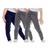 Kit 3 calças legging infantil lisa basica cintura alta suplex uniforme escola dia a dia passeio 1 azul, 2 cinzas