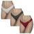 Kit 3 Calcinhas Fio Lisa Conforto Lingerie Tanga Íntima Sortido