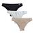 kit 3 Calcinhas Tanga Adulto Microfibra Feminino Delrio Mousse, Branco, Preto