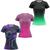 Kit 3 Camisa Blusa Feminina Academia Fitness Caminhada Dry Fit UV Coloridas Leve e confortável Conect, Joy, Preto verde