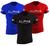 Kit 3 Camisa Camiseta Masculina Dry Fit Treino Academia Musculação Original Preto, Vermelho, Azul