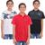KIT 3 Camisa Polo Básica Infantil Juvenil Masculina 100% Algodão Do 10 a 16 Cores variadas
