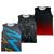 Kit 3 Camisa Regata Dry Masculina Academia Camiseta Fitness Musculação Treino Proteção UV Corrida Ray, Storm, Preto vermelho