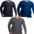 Kit 3 Camisa Térmica Masculina Plus Size Uv + 50 Proteção Solar Manga Longa Preto, Azul claro, Cinza