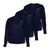 Kit 3 Camisas Dry Basic LS Muvin Feminina - Proteção Solar UV50 - Manga Longa - Treino, Corrida, Caminhada e Academia Azul marinho