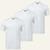 Kit 3 Camisas Gola Polo Masculina Básica Algodão c/ Elastano Branco