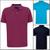 Kit 3 Camisas Masculina Gola Polo Piquet Roxo, Turquesa, Marinho