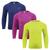 Kit 3 Camisas Térmicas Selene Proteção UV50+ Juvenil Pink, Amarelo