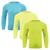 Kit 3 Camisas Térmicas Selene Proteção UV50+ Juvenil Azul, Amarelo