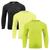 Kit 3 Camisas Térmicas Selene Proteção UV50+ Juvenil Preto, Amarelo