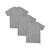 Kit 3 Camiseta Algodao Masculina Slim Basica Gola Redonda Confortavel Para Trabalho Dia a Dia Cinza