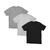 Kit 3 Camiseta Algodao Masculina Slim Basica Gola Redonda Confortavel Para Trabalho Dia a Dia Preto, Branco