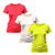 Kit 3 Camiseta Feminina BabyLook Dry Fit Esportivo Para Treino Academia Corrida Esportes Básica Branco, Rosa, Verde