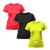 Kit 3 Camiseta Feminina BabyLook Dry Fit Esportivo Para Treino Academia Corrida Esportes Básica Preto, Rosa, Verde