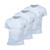 Kit 3 Camiseta Masculina Camisas 100% Algodão Premium Slim Basicas MP Branco