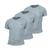 Kit 3 Camiseta Masculina Camisas 100% Algodão Premium Slim Basicas MP Cinza