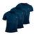 Kit 3 Camiseta Masculina Camisas 100% Algodão Premium Slim Basicas MP Azul marinho