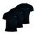 Kit 3 Camiseta Masculina Camisas 100% Algodão Premium Slim Basicas MP Preto
