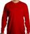 Kit 3  Camiseta Masculina Manga  Longa 100% Algodão  fio 30.1 malha Premium Vermelho