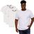 Kit 3 Camiseta Masculina Plus Size Algodão Lisa Confortavel Branco, Branco, Branco