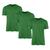 Kit 3 Camisetas AMGK Masculina Lisa Básica 100% Algodão Verde