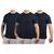 Kit 3 Camisetas Básicas Masculina Algodão Premium Slim Fit 3 pretas