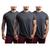 Kit 3 Camisetas Básicas Masculina Algodão Premium Slim Fit Cinza escuro