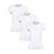 Kit 3 Camisetas Básicas Slim Feminina Baby Look 100% Algodão 3 brancas