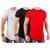 kit 3 Camisetas  Blusas Camisas Masculino Long Line Oversized Swag Otima Qualidade Branco, Preto, Vermelho