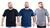 Kit 3 Camisetas Camisas Blusas Plus Size G1 G2 G3 Flero Preto, Marinho, Cinza black