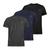 Kit 3 Camisetas Dry Basic SS Muvin Masculina - Proteção Solar UV50 - Manga Curta - Treino, Corrida, Caminhada e Academia Preto, Chumbo, Azul