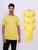 Kit 3 Camisetas Lisas Básicas Manga Curta 100% Poliester Amarelo