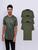 Kit 3 Camisetas Lisas Básicas Manga Curta 100% Poliester Verde militar