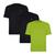 Kit 3 Camisetas Lupo Sport Basic Masculina Preto, Verde