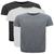 Kit 3 Camisetas Masculina Plus Size Sport Manga Curta Lisa Preto, Branco, Chumbo