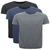 Kit 3 Camisetas Masculina Plus Size Sport Manga Curta Lisa Chumbo, Azul escuro, Preto