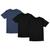 Kit 3 Camisetas Masculina Poliéster Com Toque de Algodão Camisa Blusa Treino Academia Tshrt Esporte Colorido