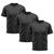 Kit 3 Camisetas Masculina Sagassi Dry Fit Manga Curta Treino Academia Caminhada Preto