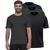 Kit 3 Camisetas Masculinas Básica Lisa 100% Algodão Gola Redonda Manga Curta Preto verde azul