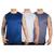 Kit 3 Camisetas Regata Masculina Dry Fit Esporte Proteção UV Marinho, Branco, Grafite