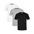 Kit 3 Camisetas Slim Fit Masculinas Básicas Algodão Premium 1preto, 1branco, 1cinza