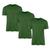 Kit 3 Camisetas SSB Brand Masculina Lisa Básica 100% Algodão Verde