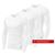 Kit 3 Camisetas Térmicas Masculina Segunda Pele Camisa Uv50+ Branco