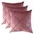 Kit 3 Capa Almofada Suede Drapeada Macia Decorativa- 45x45 Rose