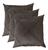 Kit 3 Capa Almofada Suede Drapeada Macia Decorativa- 45x45 Marrom