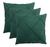 Kit 3 Capa Almofada Suede Drapeada Macia Decorativa- 45x45 Verde