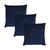 Kit 3 Capas para Almofada em Veludo Liso Quadrada Várias Cores  Azul Marinho