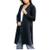 Kit 3 Cardigans canelado manga longa feminino elegante Cinza