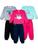 Kit 3 Conjunto Infantil Moletom Menina Roupa Atacado Pink, Cinza claro, Verde